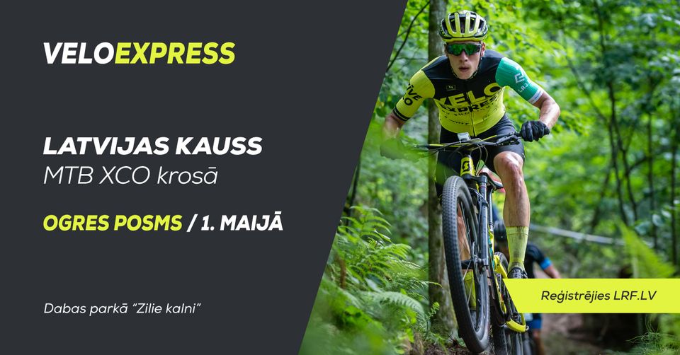 Trešdienas vakarā notiks oficiālais VeloExpress Latvijas kausa MTB XCO krosā 1. posma koptreniņš