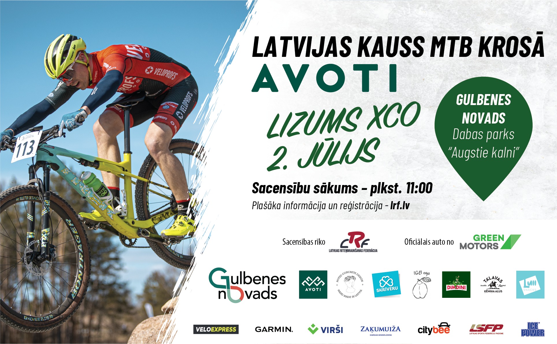 MTB cienītāji aicināti uz “Avoti” Lizums XCO; U16 grupām Latvijas čempionāts