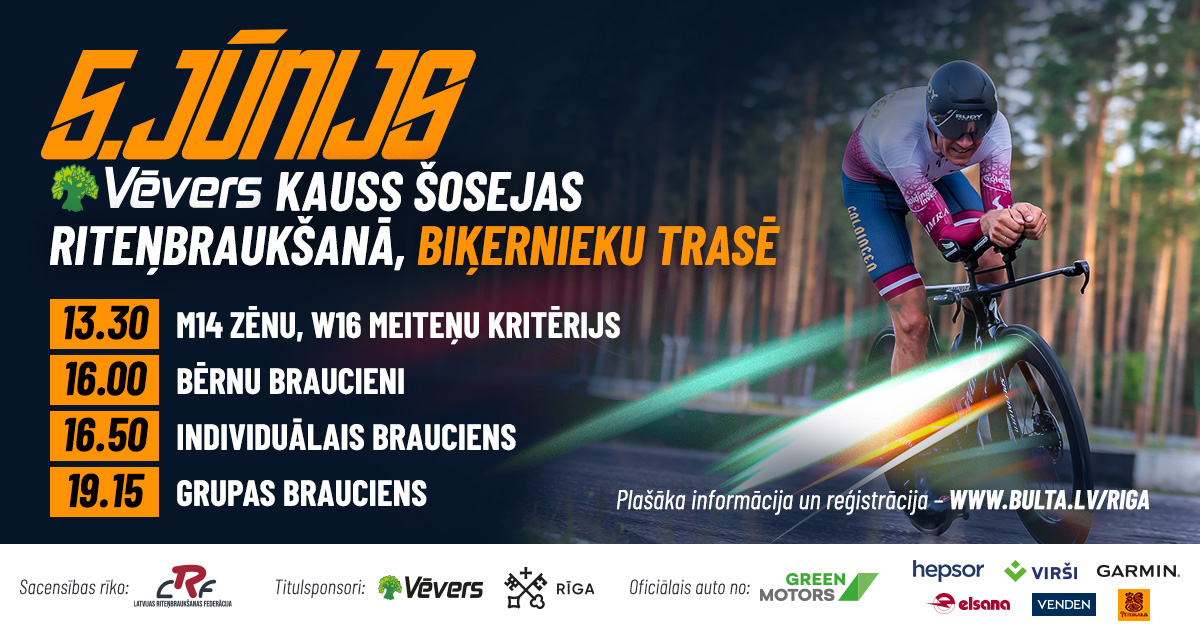 Sākusies reģistrācija aizraujošajam Vēvers kausam šosejas riteņbraukšanā