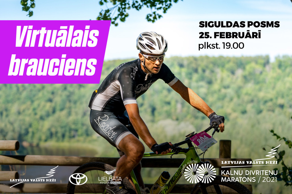 25. februārī notiks LVM MTB maratona Siguldas trases tiešsaistes sacensības Rouvy programmā